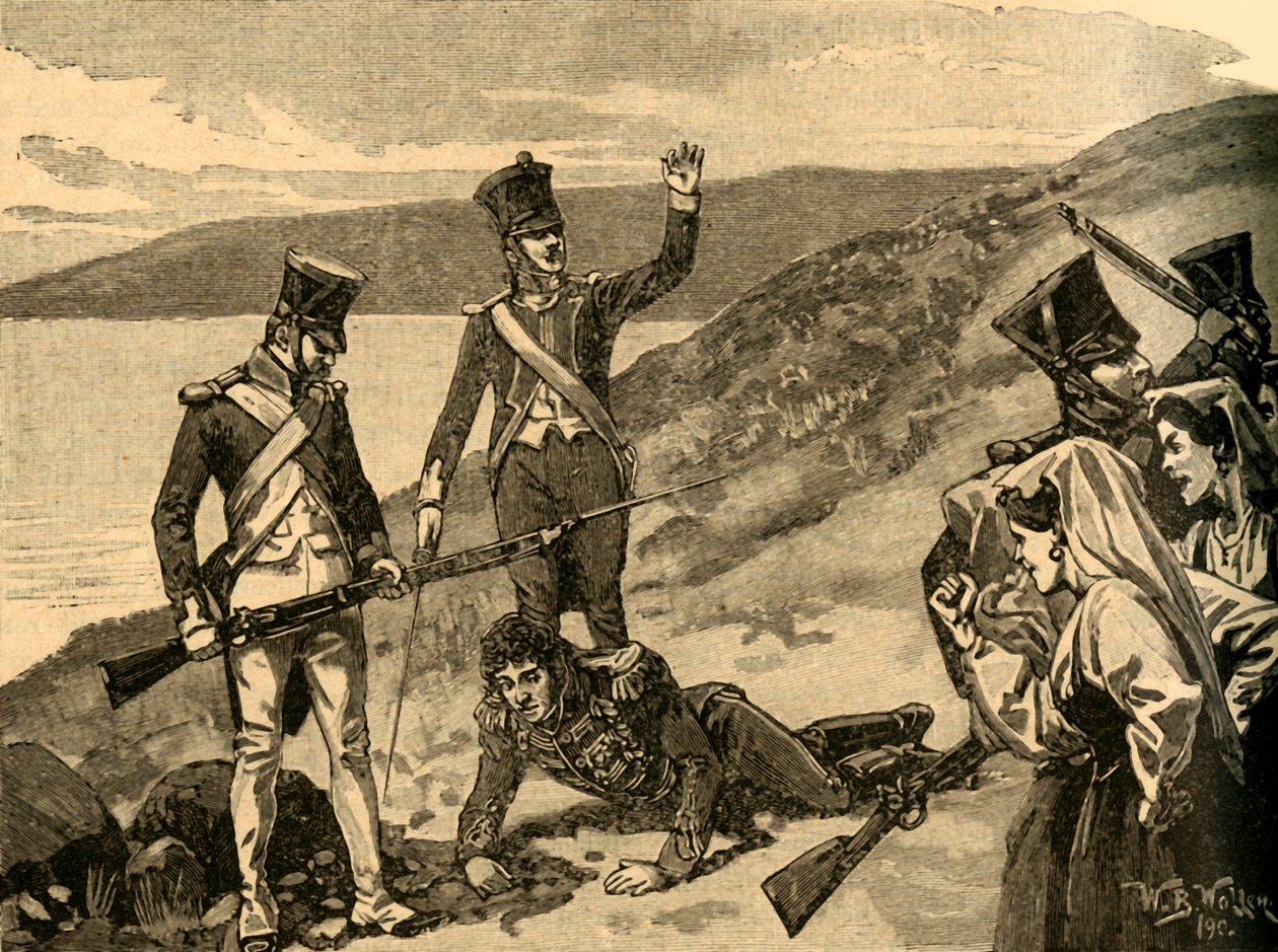 Captura do marechal francês Joachim Murat, Calábria, Itália, 1815 c1890. de Unbekannt