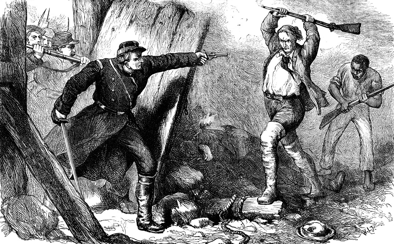 Captura de John Brown na casa de máquinas, c1880 de Unbekannt