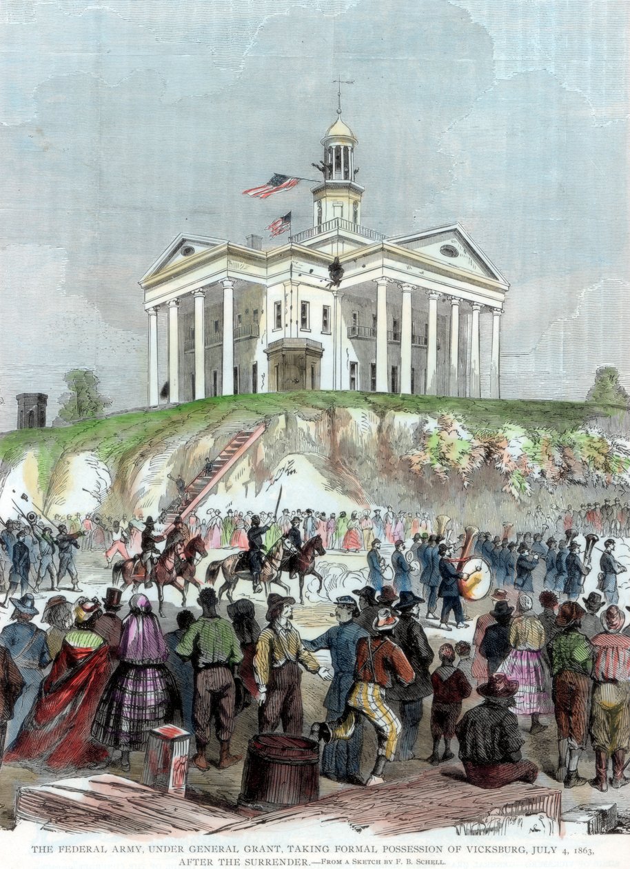 Captura de Vicksburg, Mississippi, pelo exército da União, Guerra Civil Americana, 4 de julho de 1863 de Unbekannt