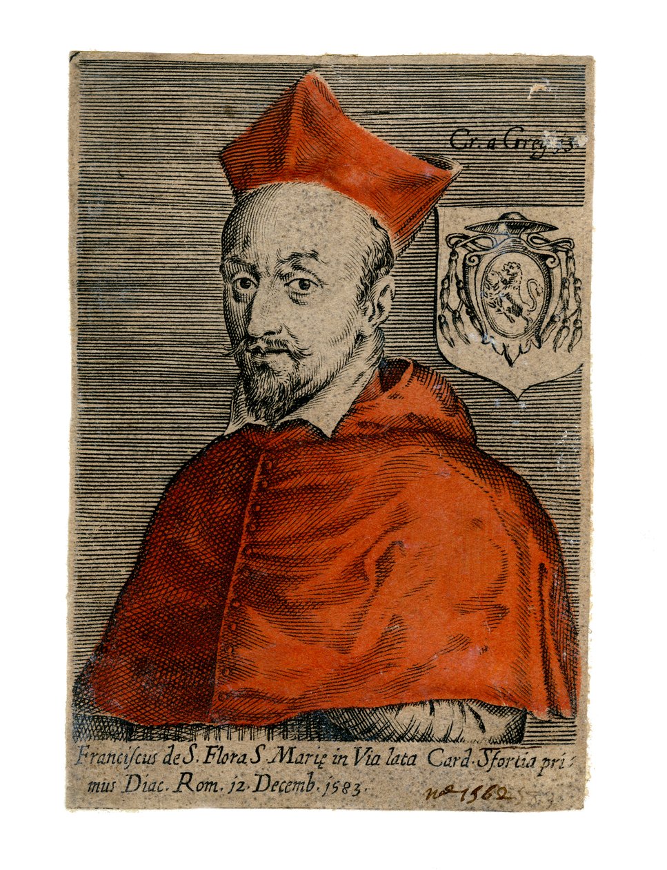Cardeal Francesco Sforza, padre italiano, século XVI de Unbekannt