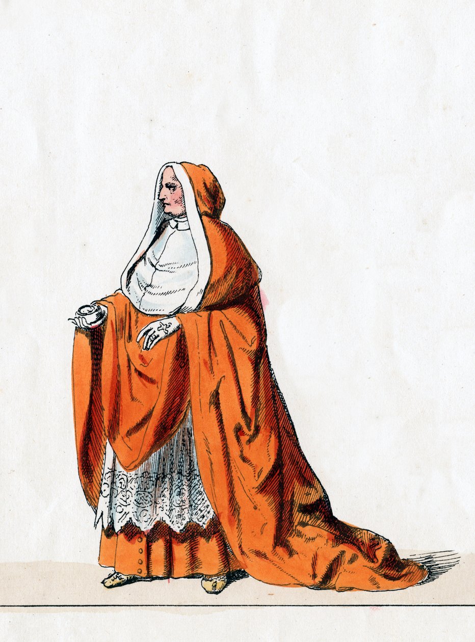Cardeal Wolsey, figurino para peça de Shakespeares, Henrique VIII, século XIX de Unbekannt