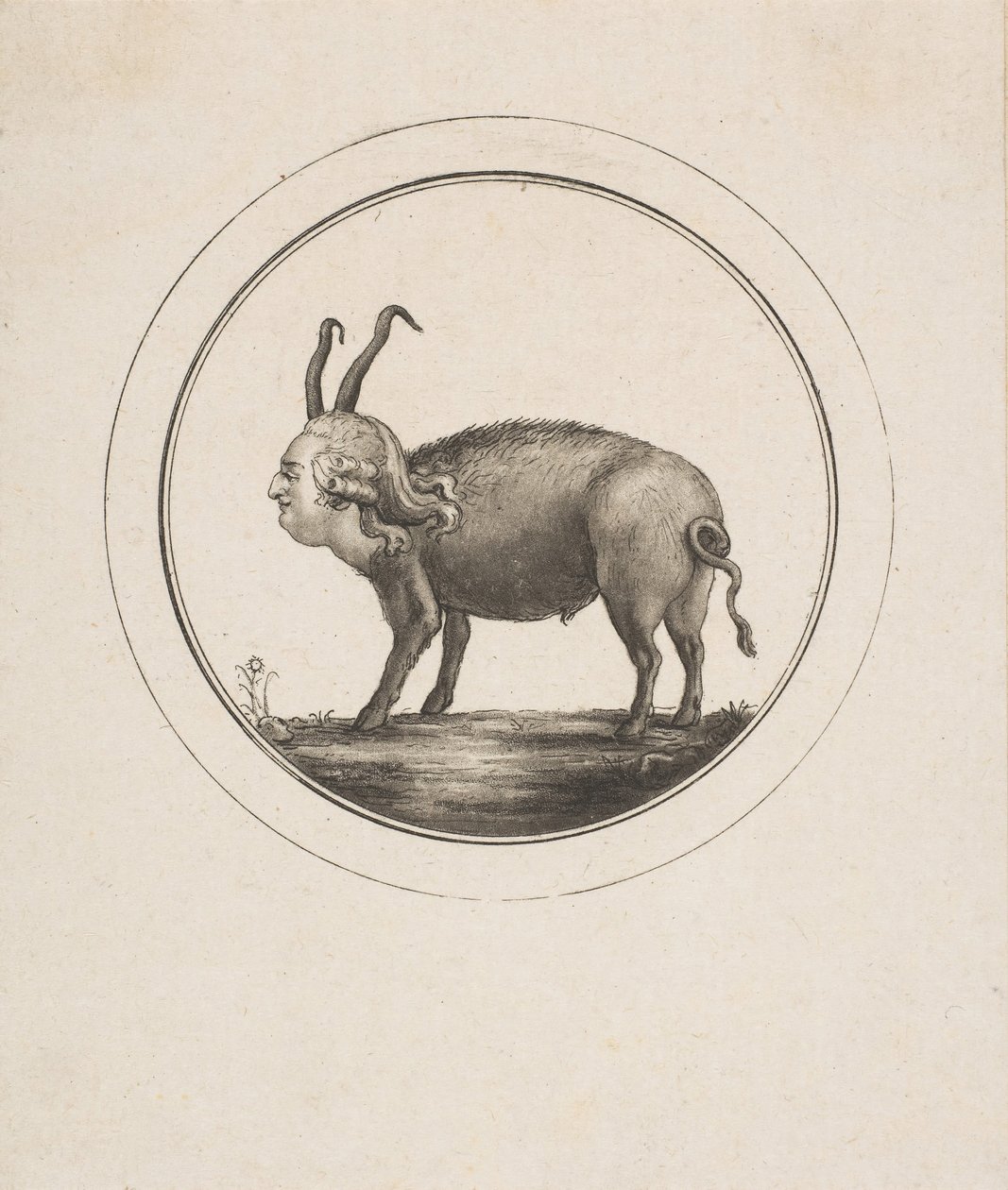 Caricatura mostrando Louis XVI como um Carneiro, século XVIII. de Unbekannt