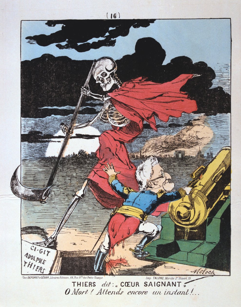Caricatura contra Adolphe Thiers, 1871 de Unbekannt
