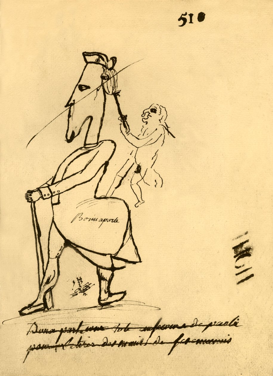 Caricatura de Napoleão, 1779, 1921. de Unbekannt
