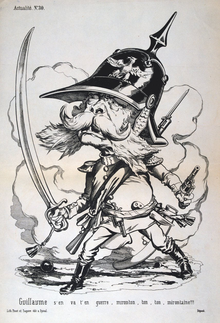 Caricatura de Guilherme I da Prússia, guerra franco-prussiana, 1870-1871. de Unbekannt
