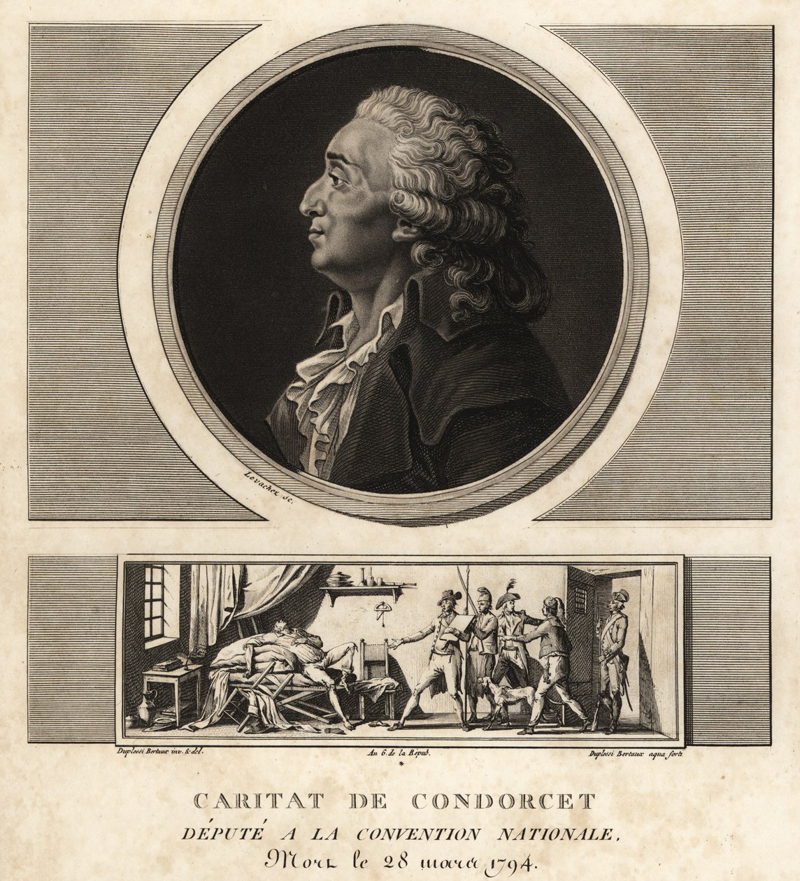 Caritat de Condorcet (1743-1794), filósofo e matemático francês de Unbekannt