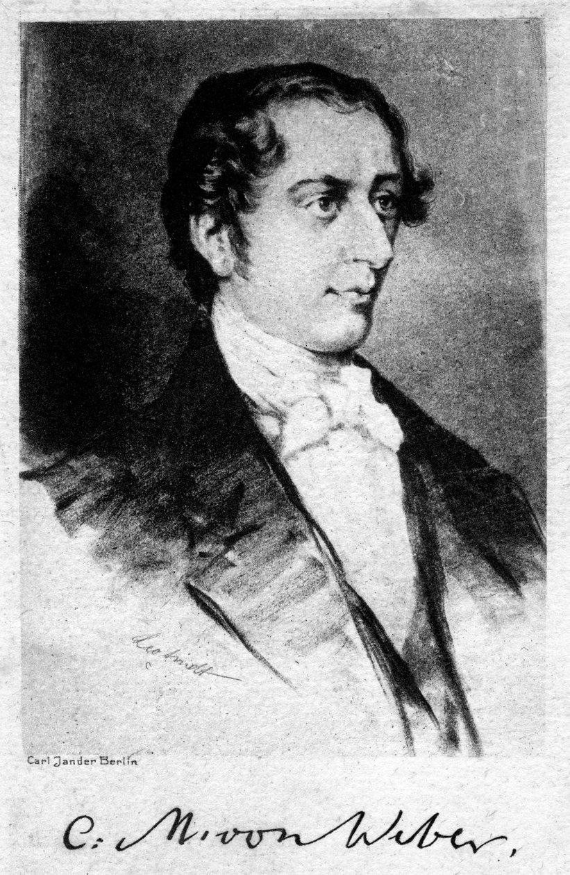 Carl Maria von Weber 1786-1826, compositor alemão, século XX de Unbekannt