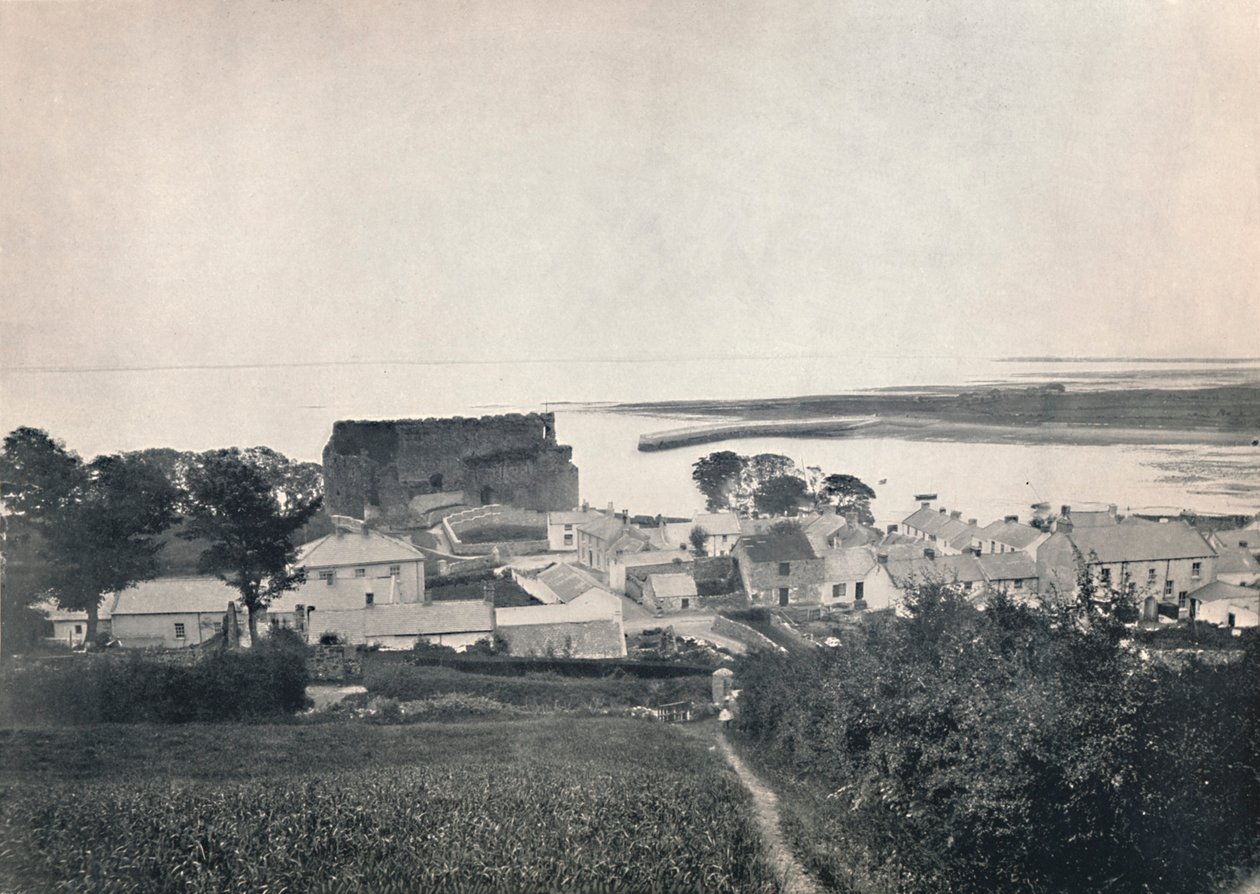 Carlingford - mostrando as ruínas do castelo de Carlingford, 1895 de Unbekannt