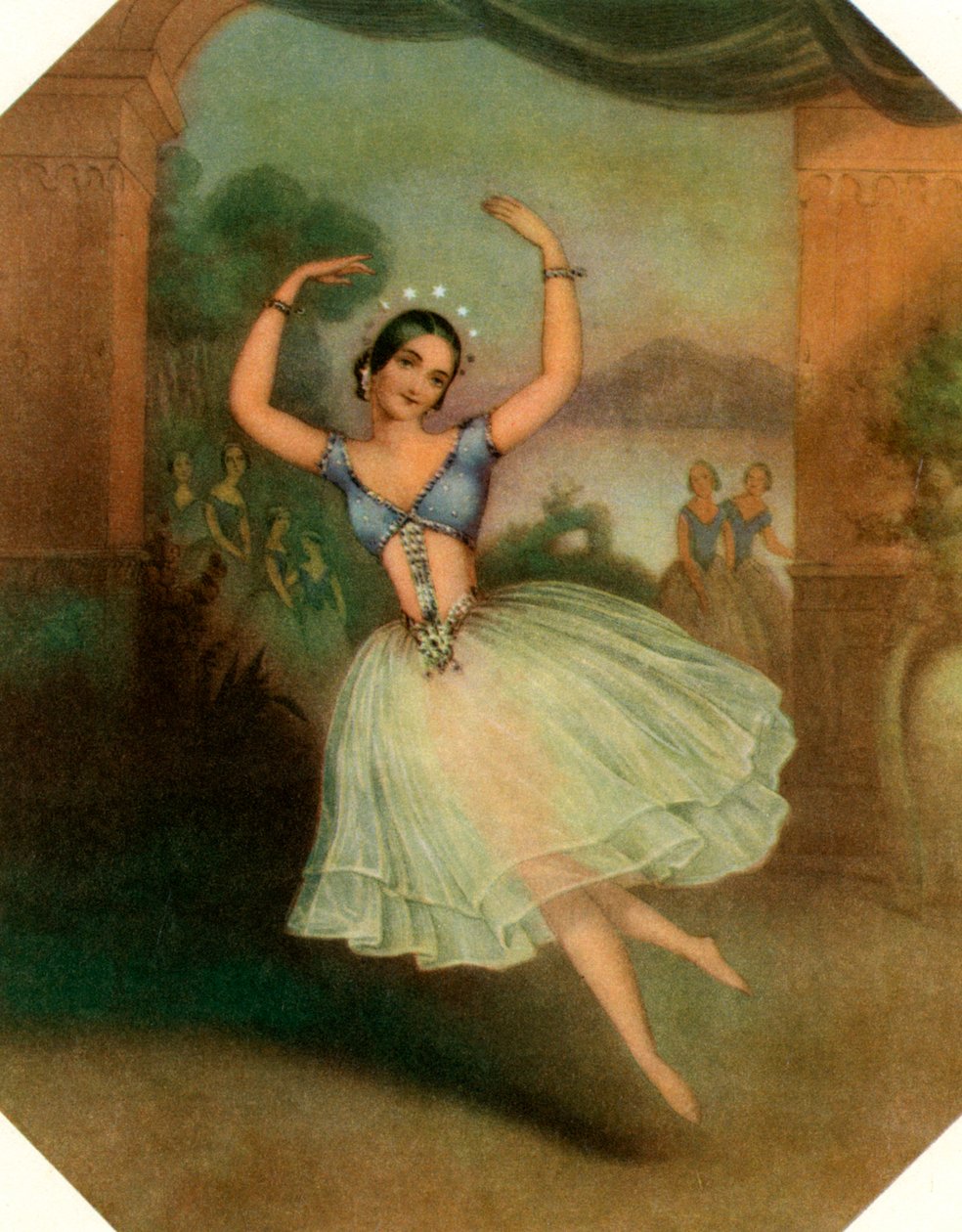 Carlotta Grisi em La Peri, século XIX de Unbekannt