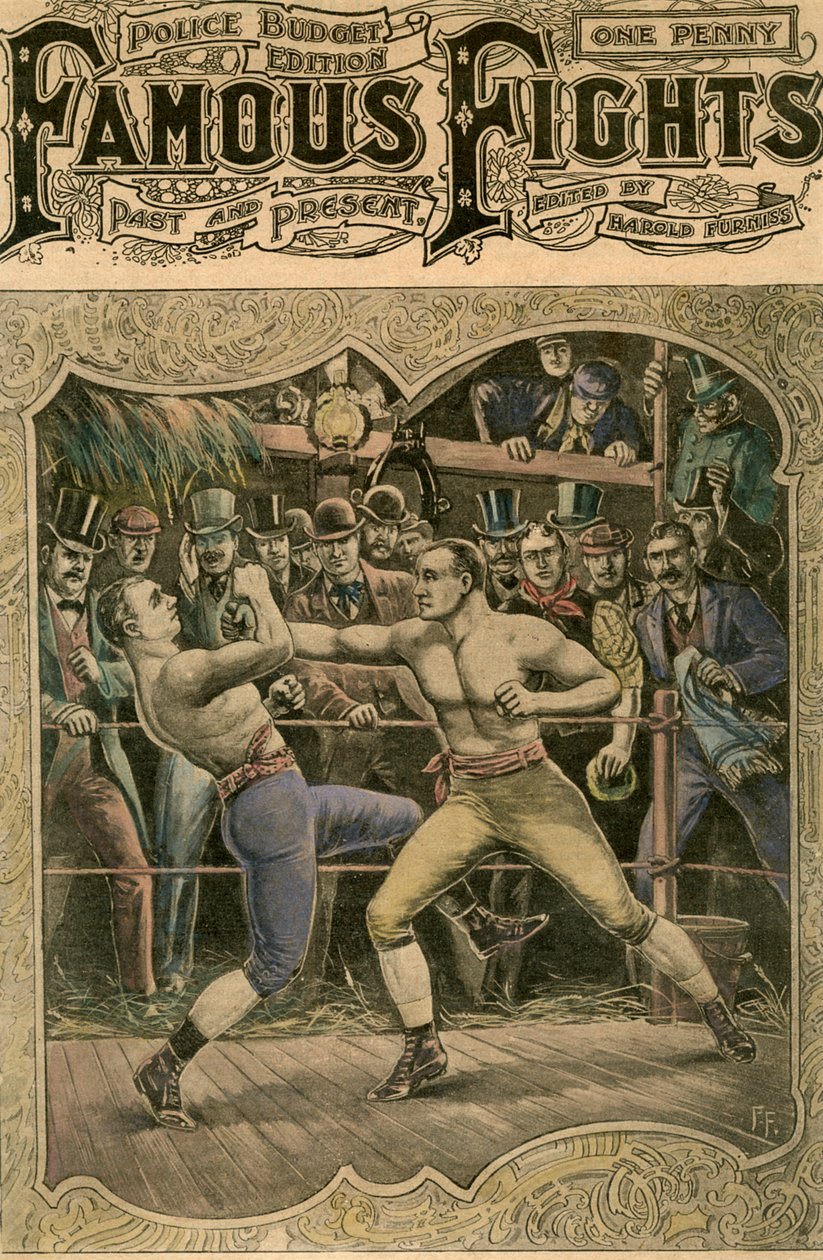 Carney bateu com força no queixo com toda a sua força, no final da década de 1880 ou no início do século 20 de Unbekannt