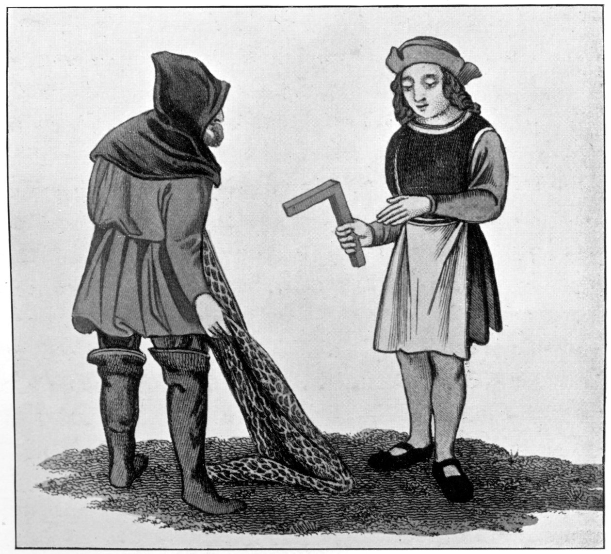 Carpinteiro e pescador, século XV, 1910 de Unbekannt