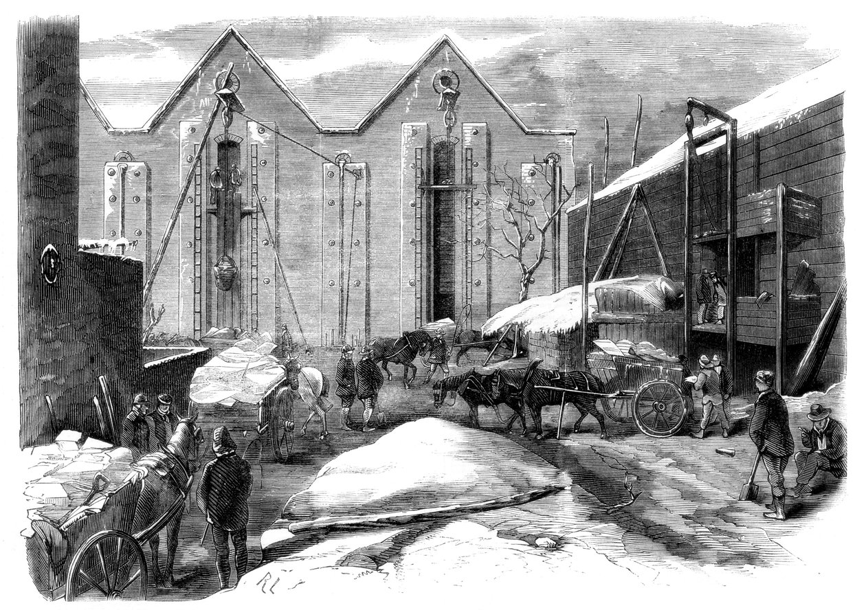 Levando o gelo, 1861 de Unbekannt