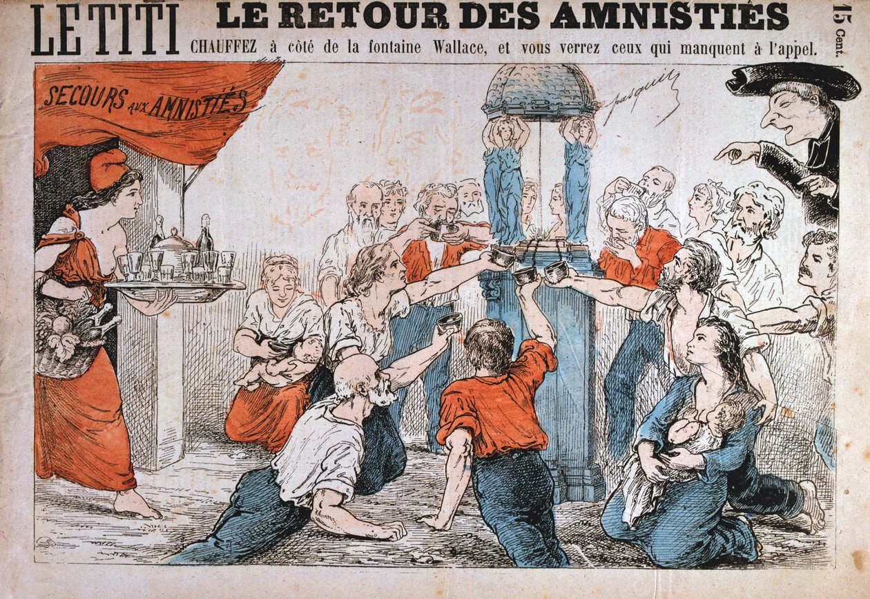 Desenho animado, Comuna de Paris, 1871 de Unbekannt