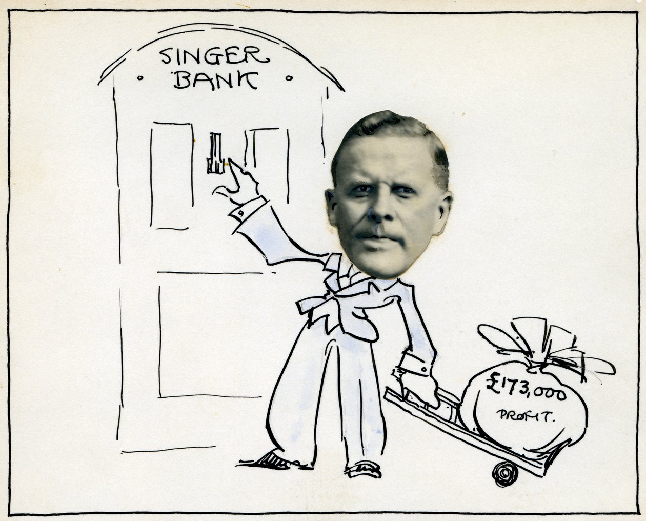 Desenhos animados do diretor administrativo William E Bullock, Singer & Company Ltd de Unbekannt