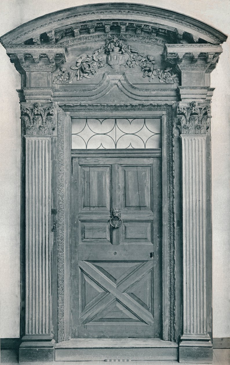 Porta de madeira esculpida, início do século XVIII, 1909 de Unbekannt