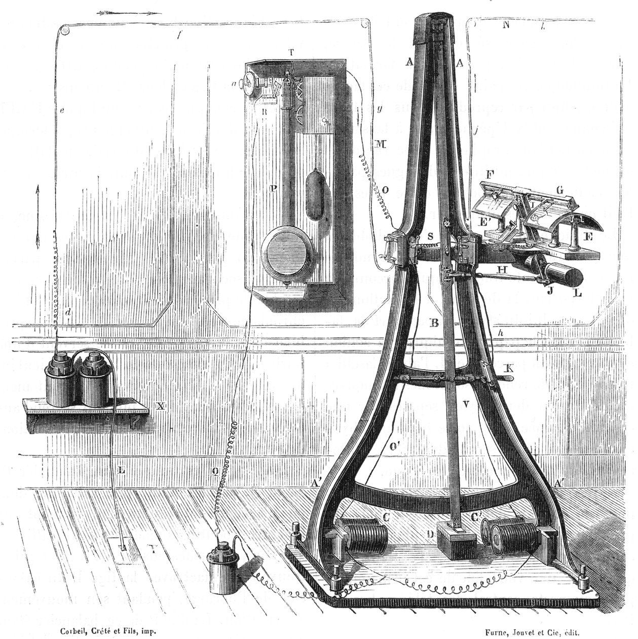 Casellis pantelegraph de 1865, c1870 de Unbekannt