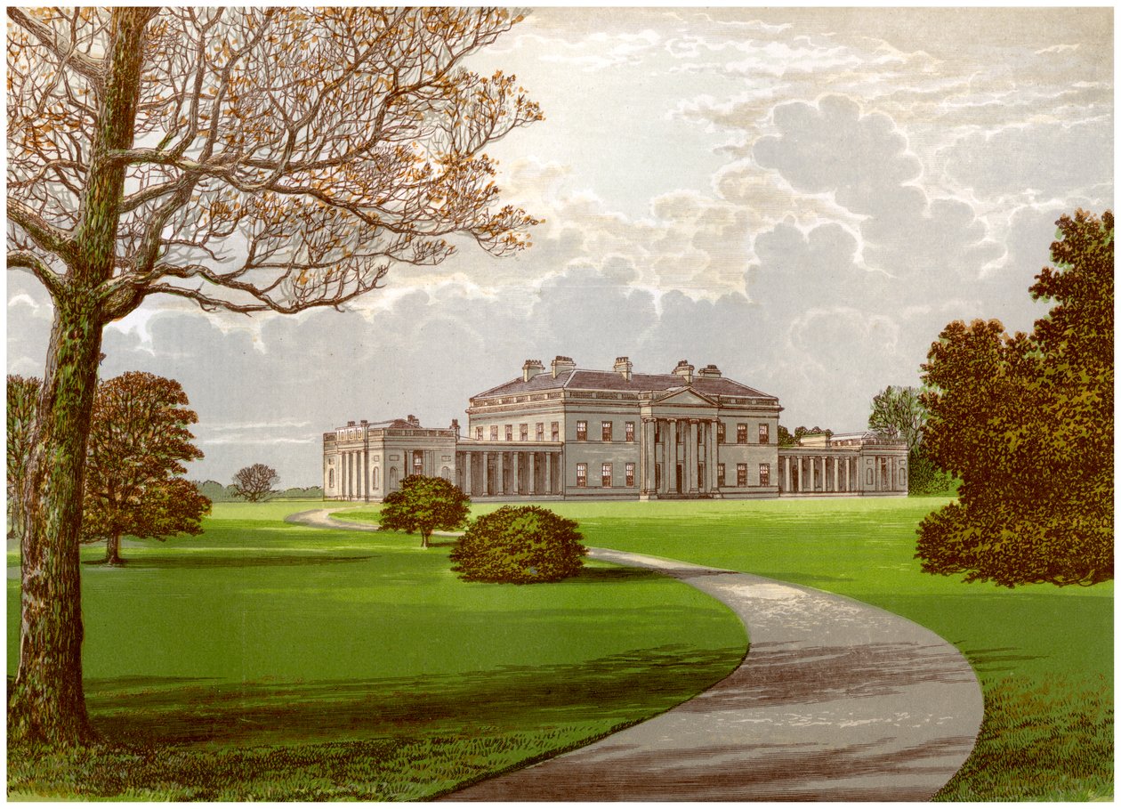 Castelo Coole, Enniskillen, condado Fermanagh, casa do conde de Belmore, c1880 de Unbekannt