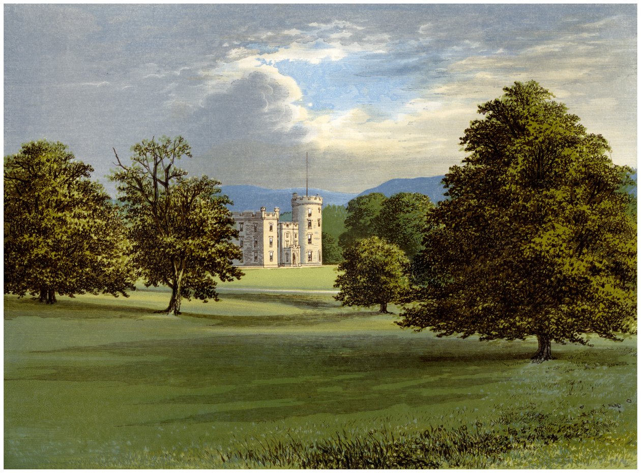 Castelo Forbes, Aberdeenshire, Escócia, casa de Lord Forbes, c1880 de Unbekannt