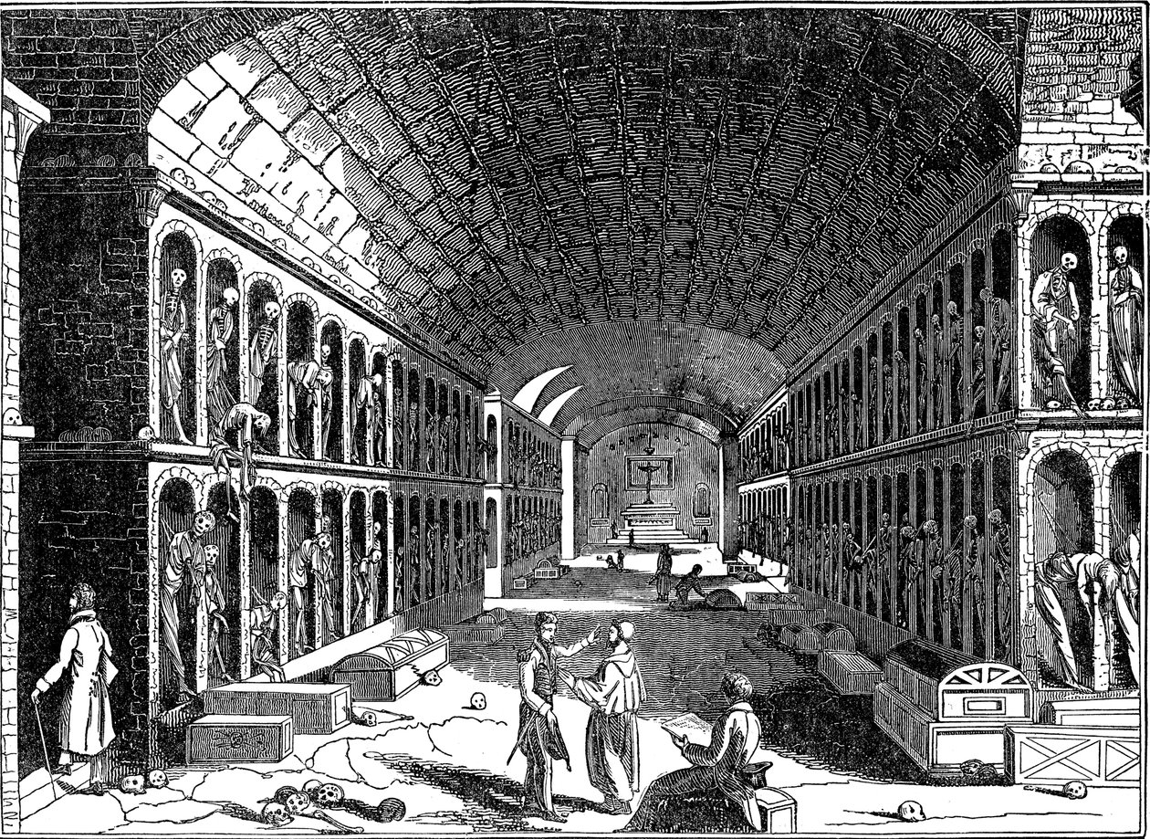 Catacumba do convento franciscano capuchinho, Palermo, Sicília, 1833 de Unbekannt