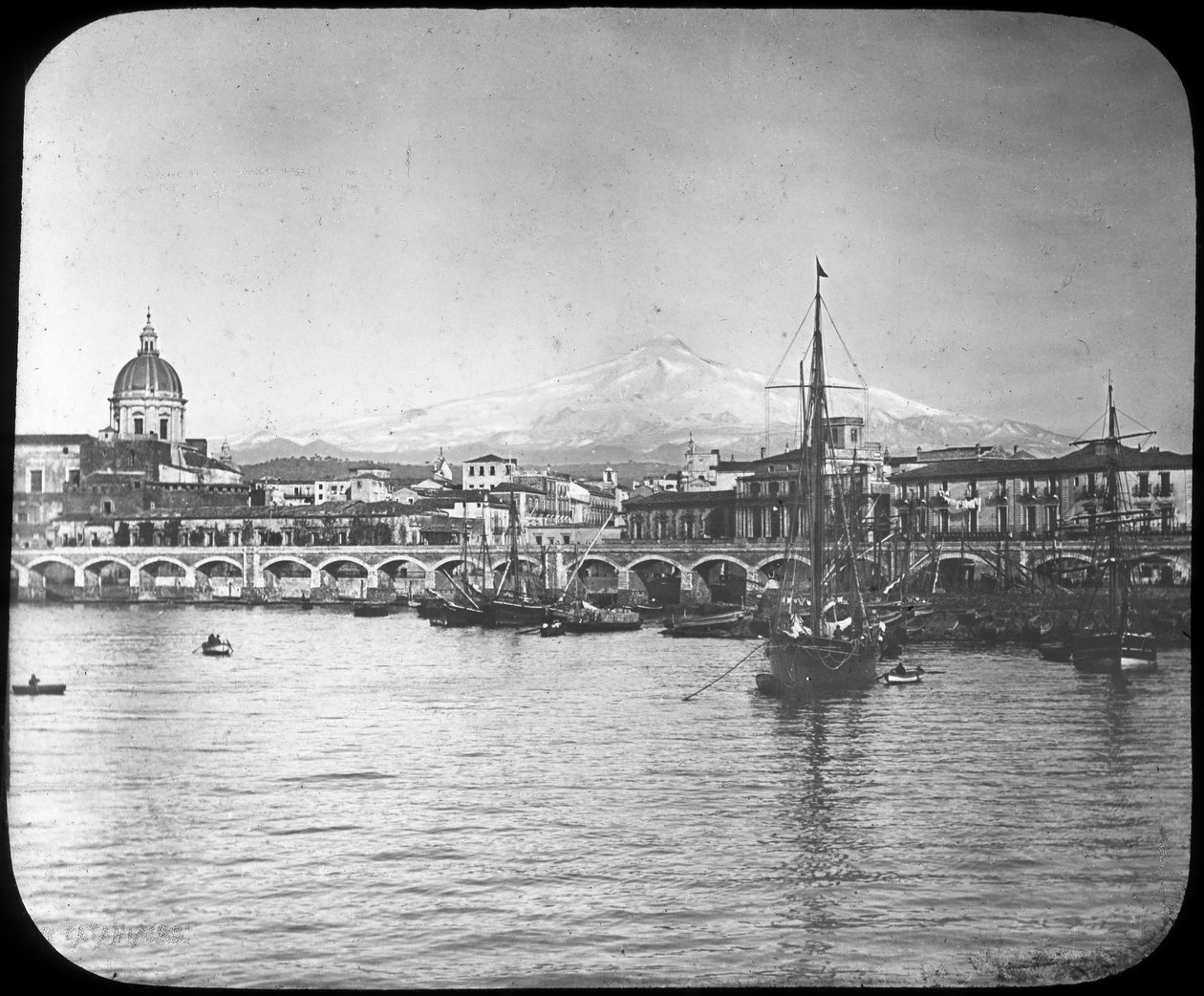 Catania e Monte Etna, Sicília, Itália, final do século XIX ou início do século XX de Unbekannt
