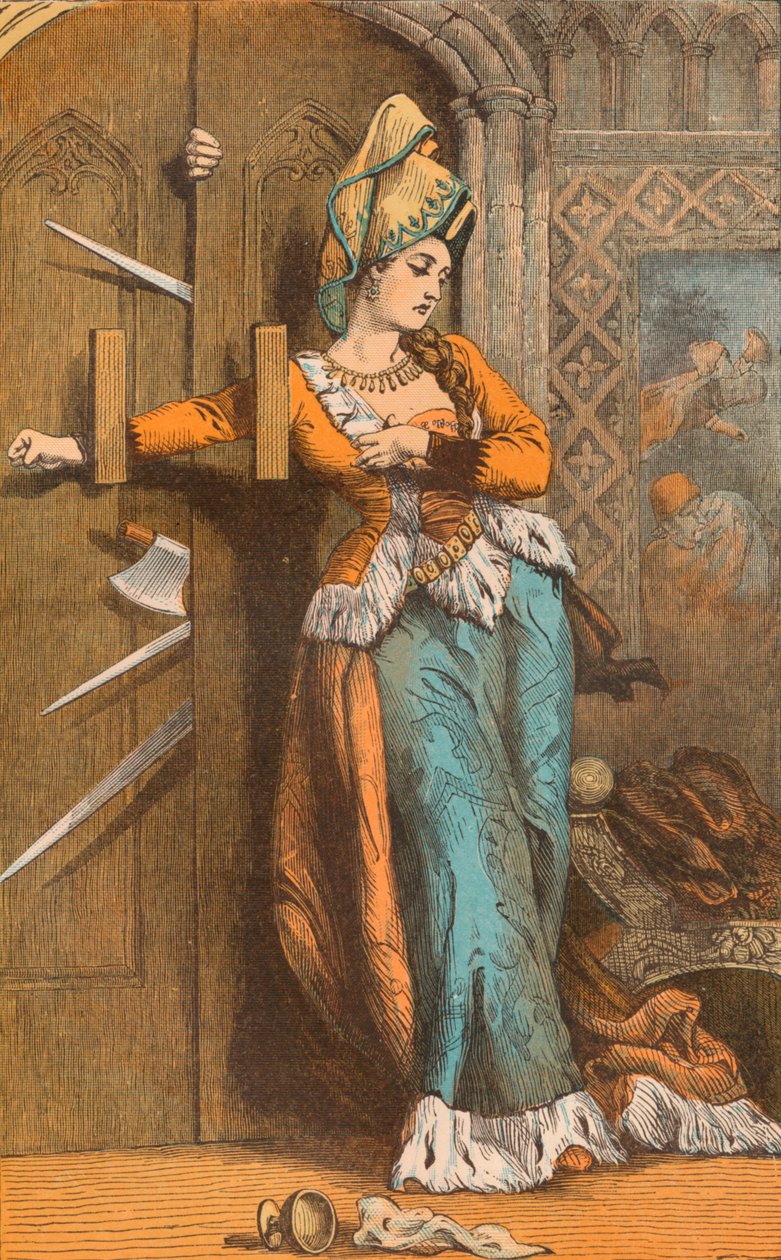 Catherine Douglas Barring the Door, século XV, c1910 de Unbekannt