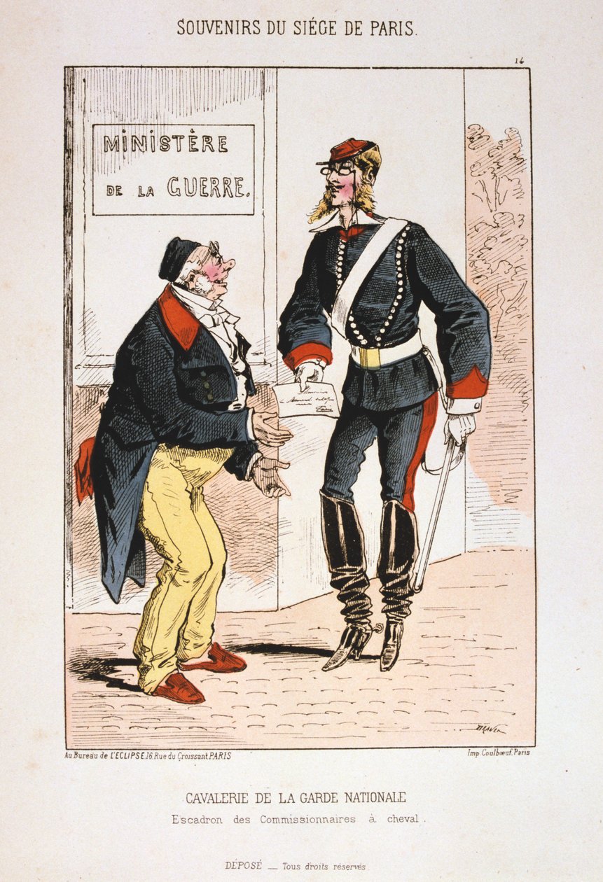 Cavalaria da Guarda Nacional, Cerco a Paris, 1870-1871 de Unbekannt