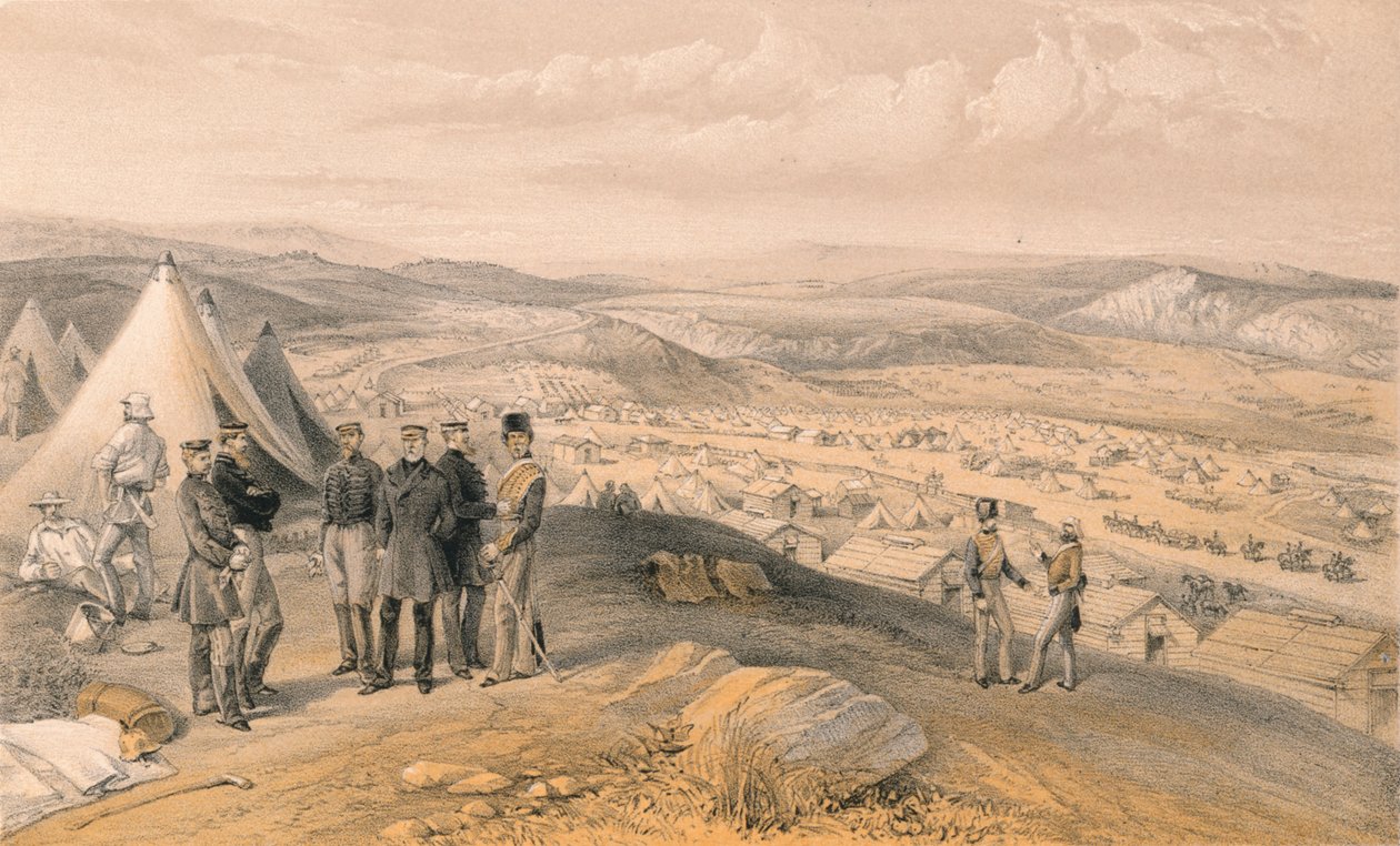 Acampamento da cavalaria, 1856 de Unbekannt
