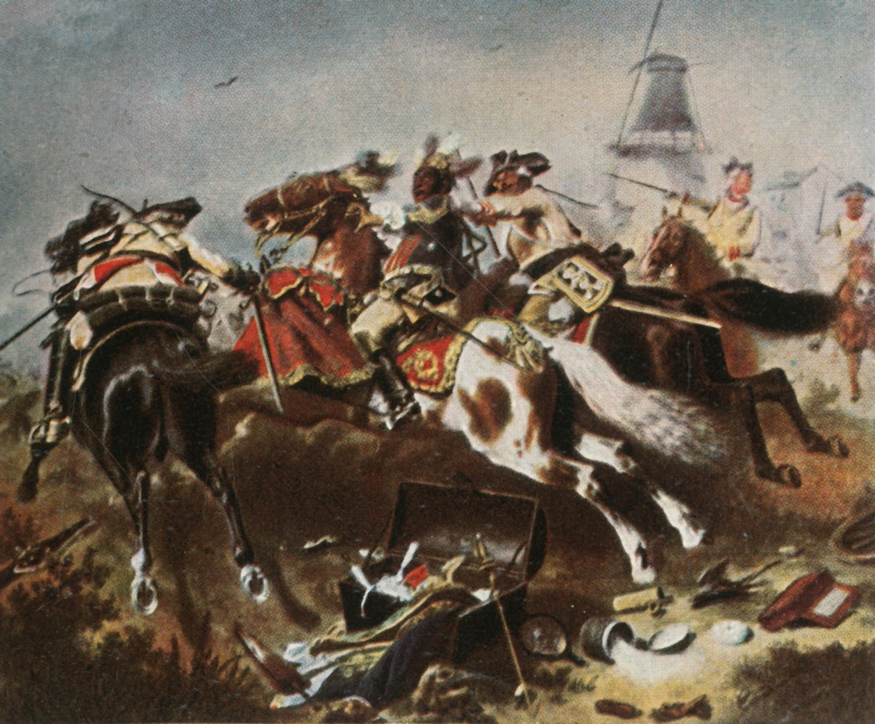 Noivado da cavalaria em Rossbach, 5 de novembro de 1757, 1936. de Unbekannt
