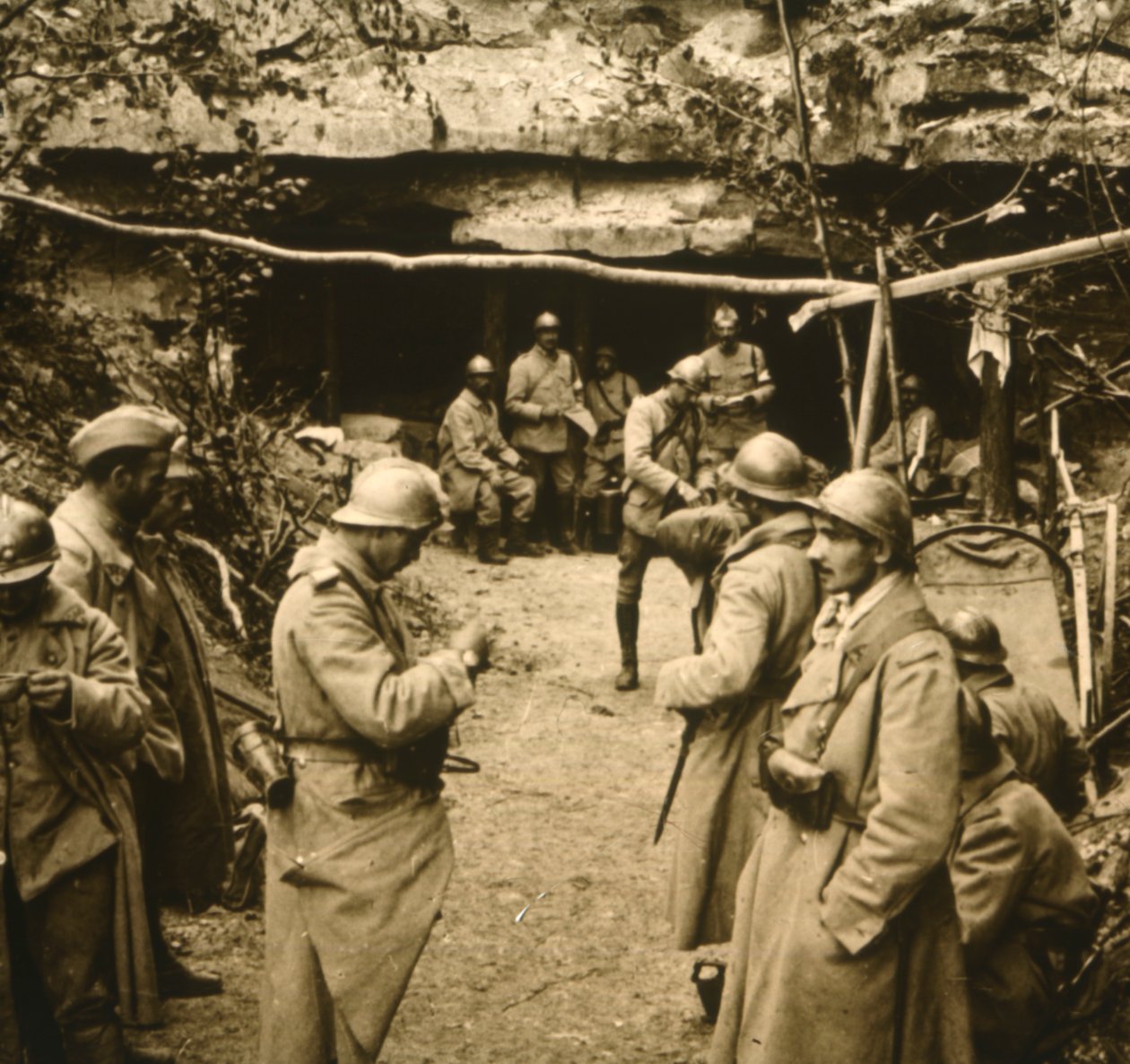 Cavernas, Mennevilliers, França, c1914-c1918 de Unbekannt