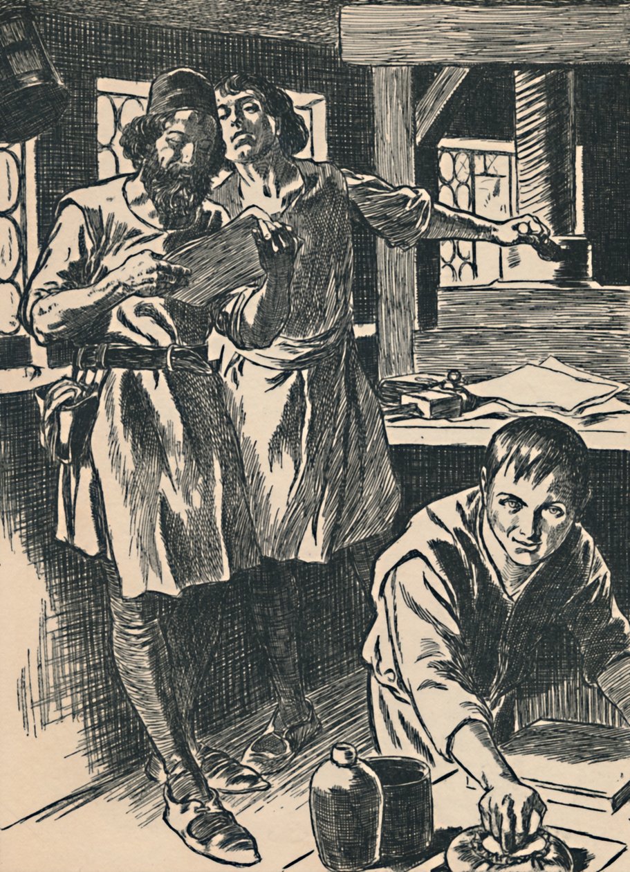 Caxton em sua gráfica, c1907 de Unbekannt
