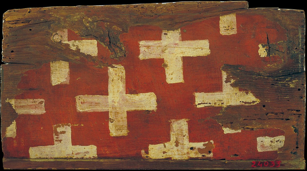 Painel de teto com cruzes, emblema da família Cruïlles de Unbekannt