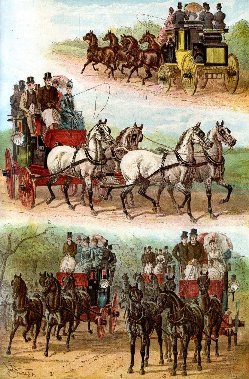 Equipes célebres no parque, 1887 de Unbekannt
