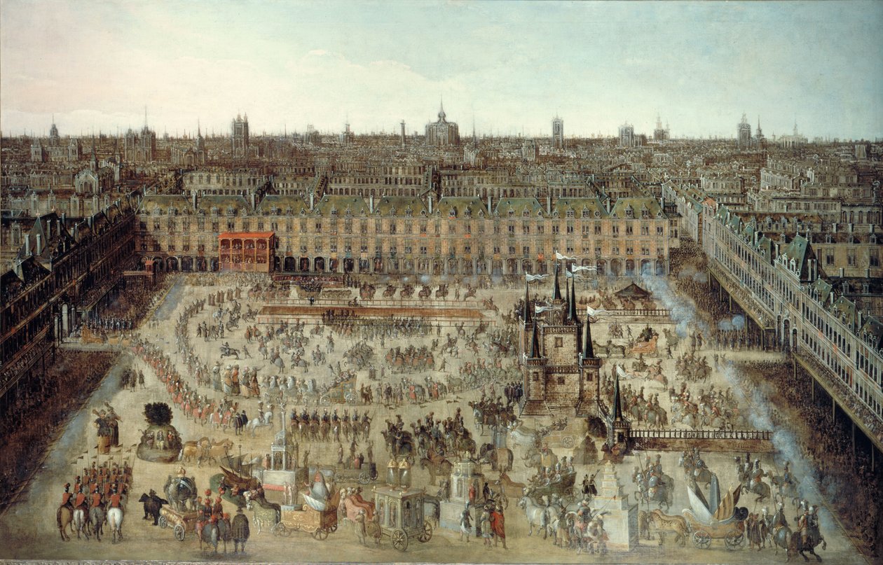 Celebração do contrato de casamento entre Luís XIII e Ana da Áustria..., 1612. de Unbekannt