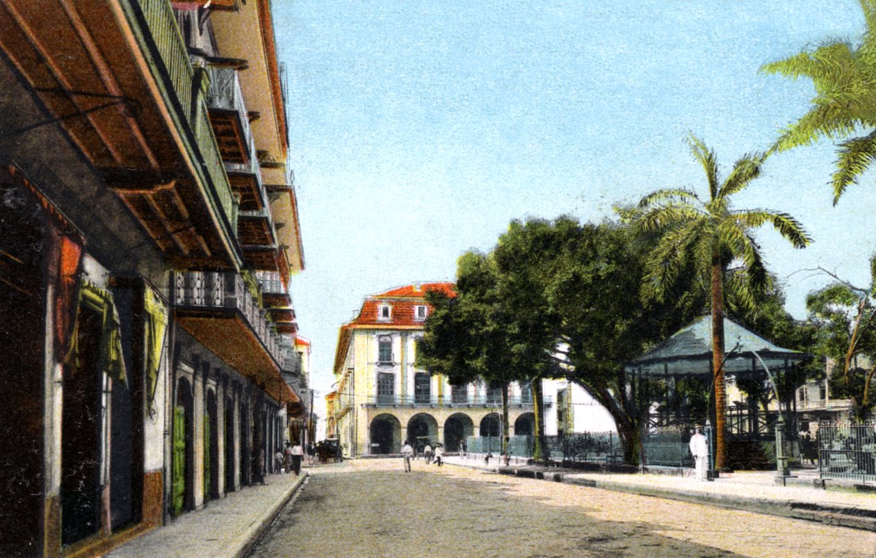 Central Park e Canal Building, Cidade do Panamá, Panamá, c1920s de Unbekannt