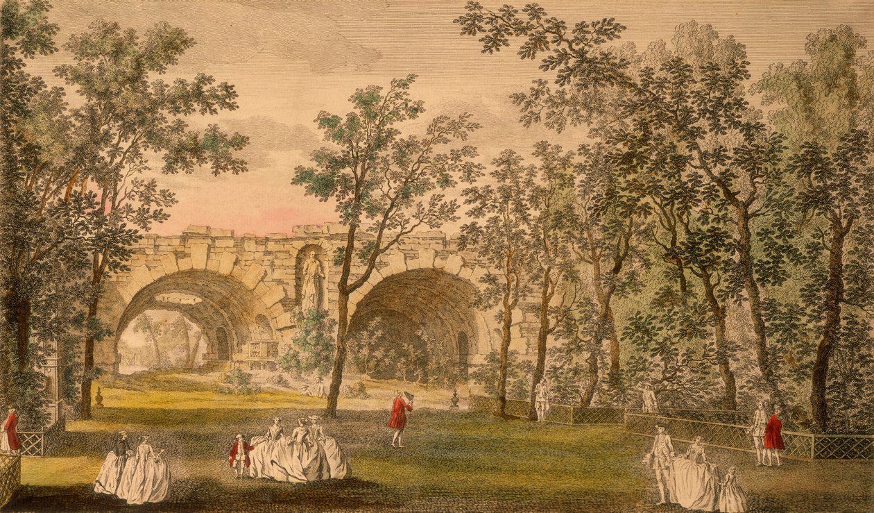 Centre Crosswalk, Vauxhall Gardens, Londres, c1751 de Unbekannt