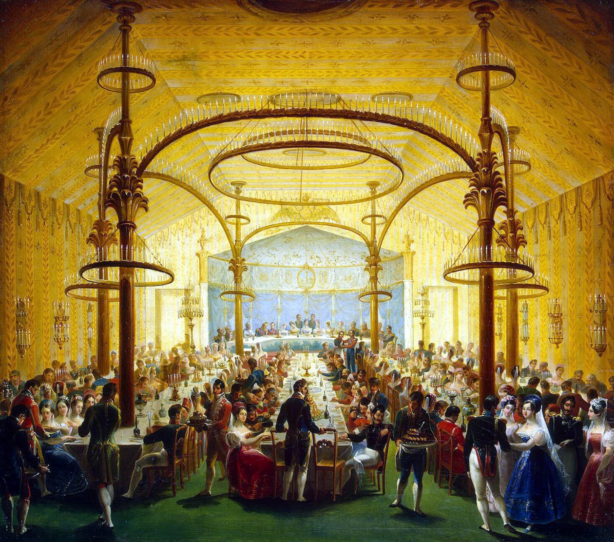 Jantar cerimonial em homenagem ao governador-geral de Moscou, príncipe Dmitry Golitsyn, década de 1830 de Unbekannt