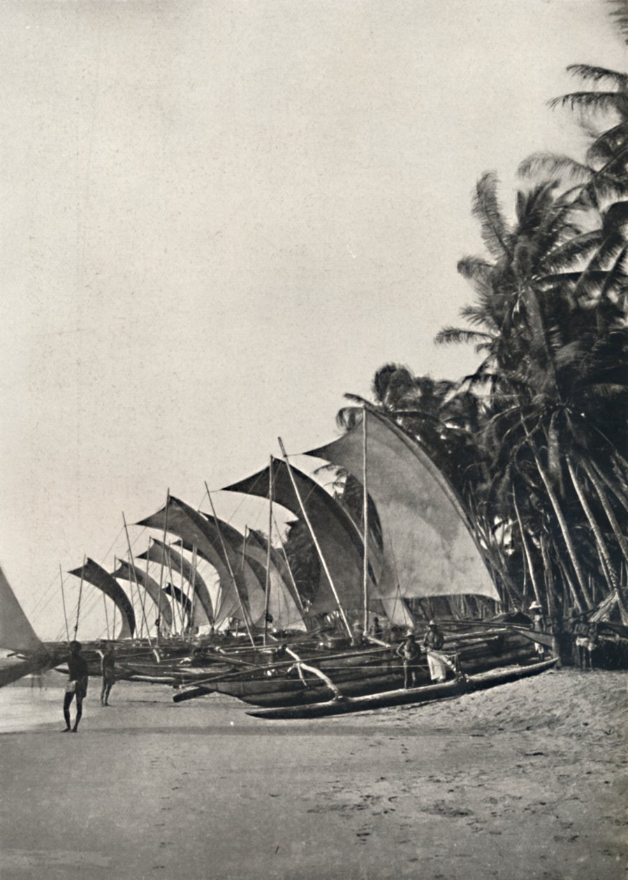 Barcos de pesca marítima ceilão com estabilizador, 1926 de Unbekannt