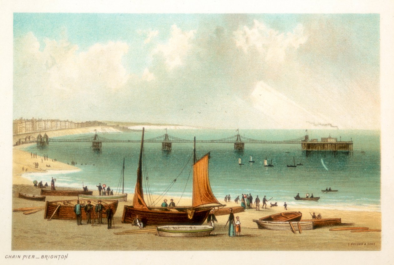 Cais de corrente, Brighton, Sussex, c1889 de Unbekannt