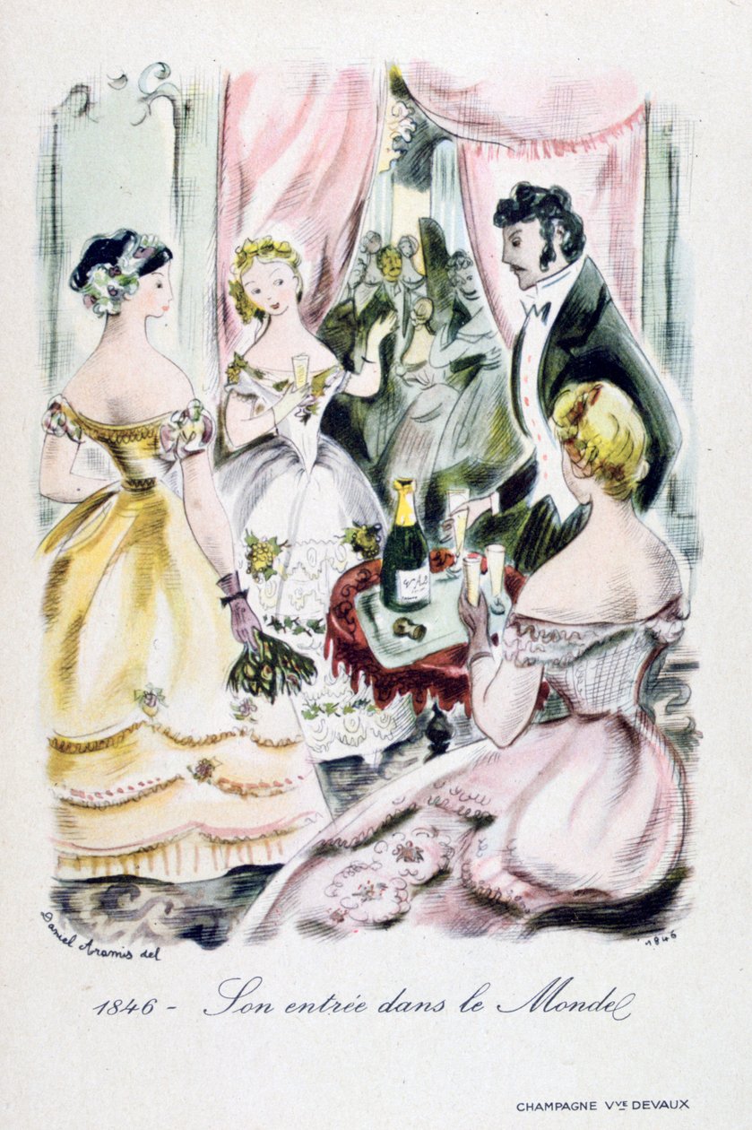 Anúncio de Champagne Devaux, 1846 de Unbekannt