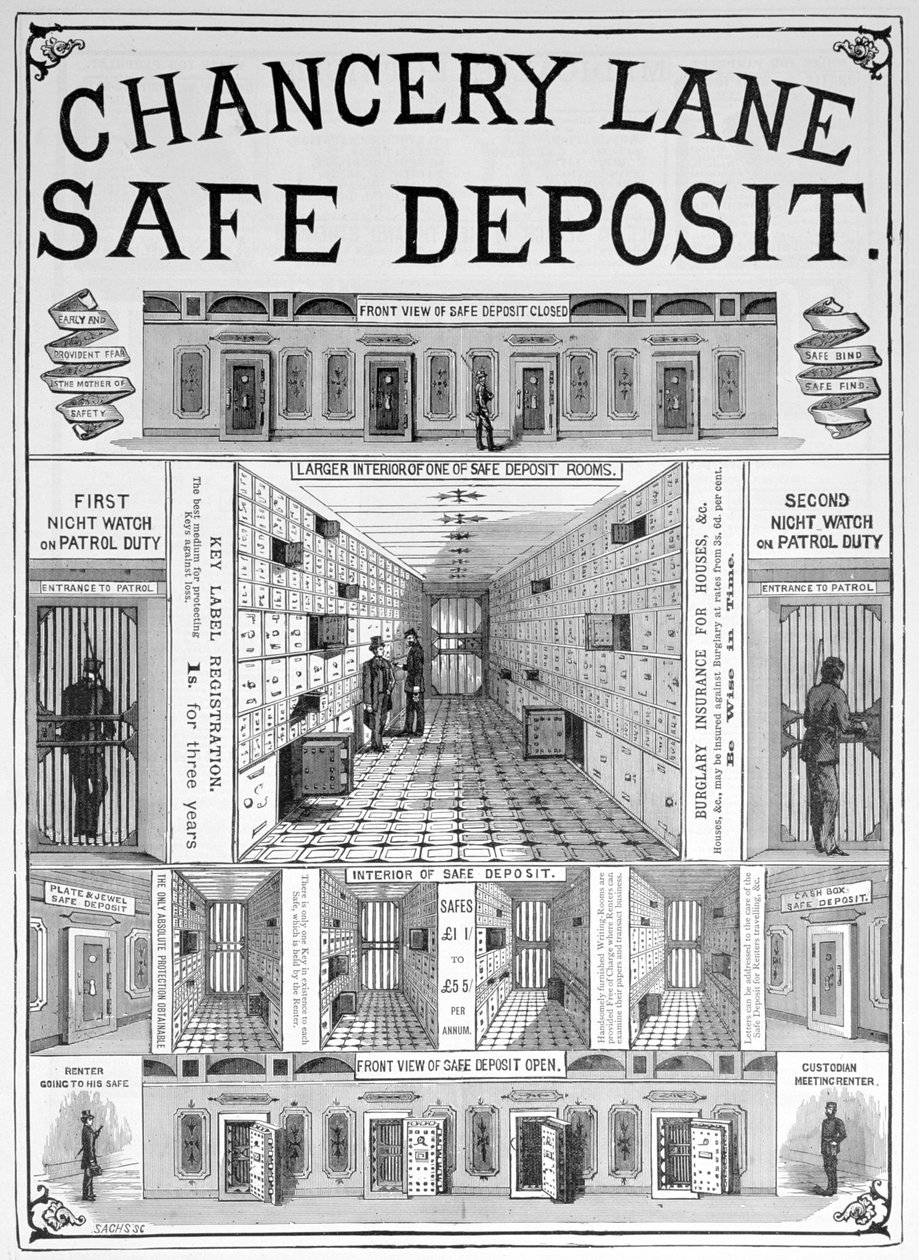 Instalação de depósito seguro de Chancery Lane, 1893 de Unbekannt