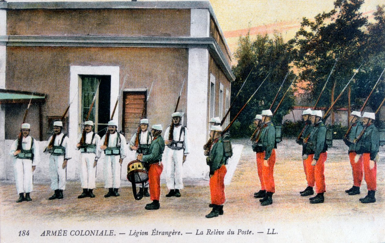 Troca da guarda, Legião Estrangeira Francesa, c1910 de Unbekannt