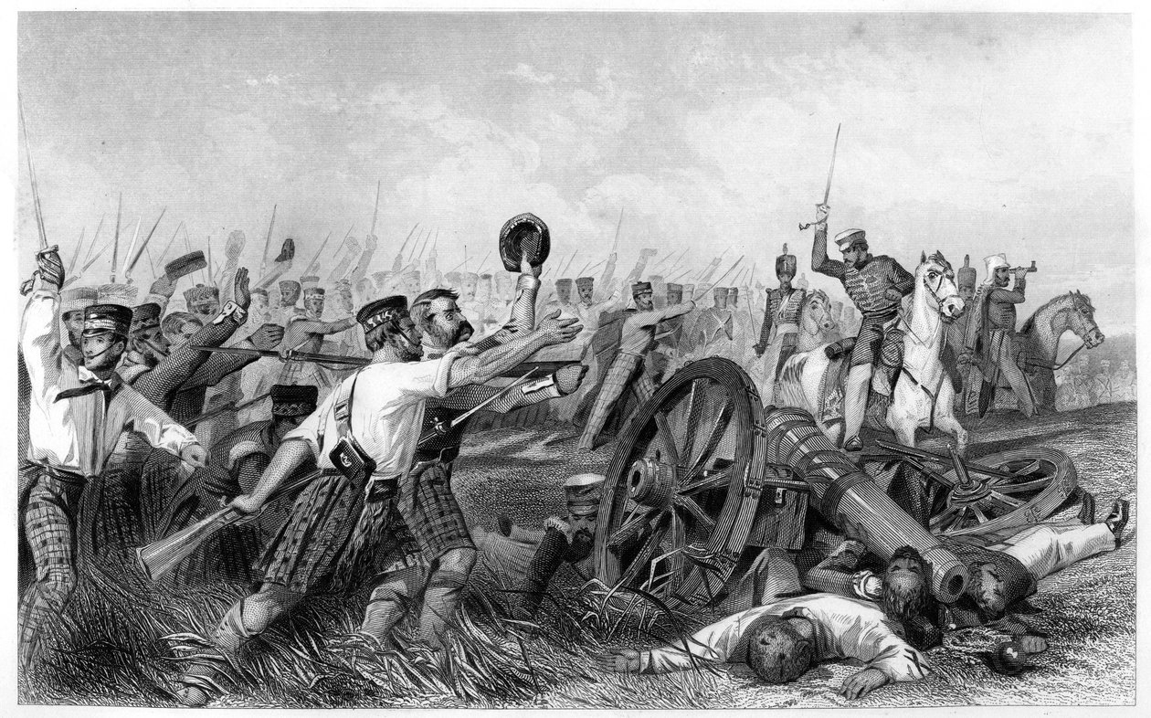 Carga dos Highlanders antes de Cawnpore, sob o General Havelock, 1857, c1860 de Unbekannt