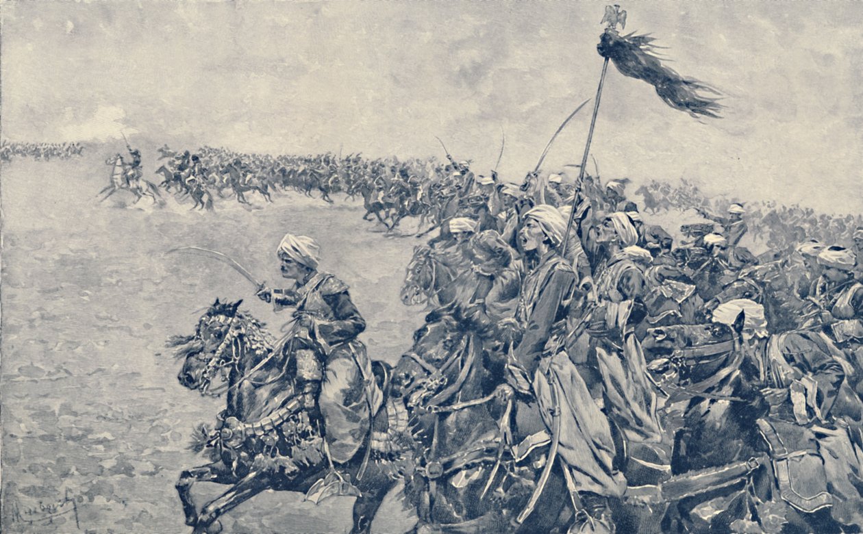 Carga dos mamelucos na batalha de Austerlitz, 1896 de Unbekannt