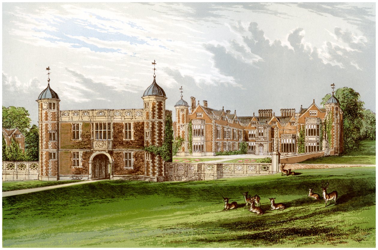 Charlecote Park, Warwickshire, casa da família Lucy, c1880 de Unbekannt