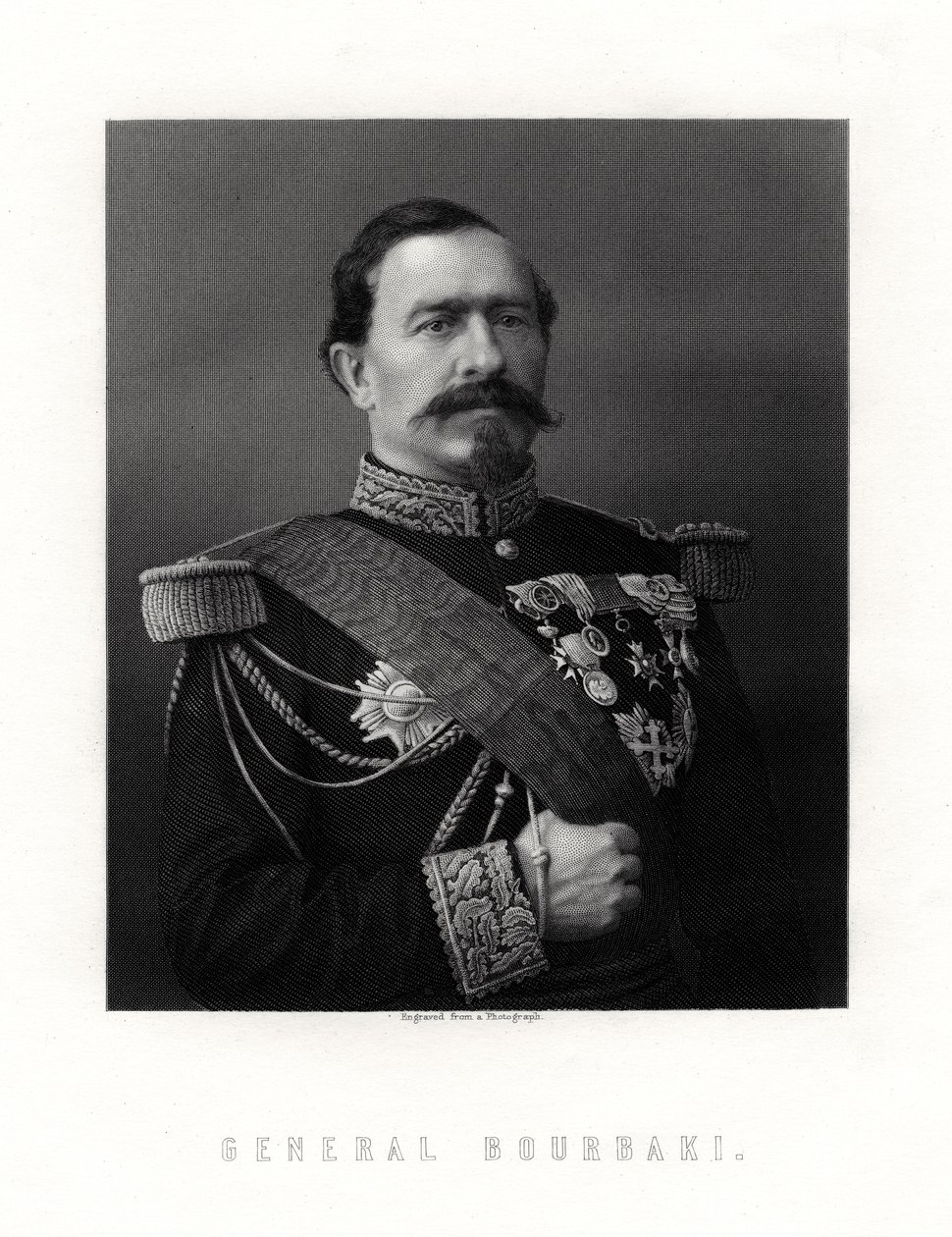 Charles Denis Sauter Bourbaki, general francês, século XIX de Unbekannt
