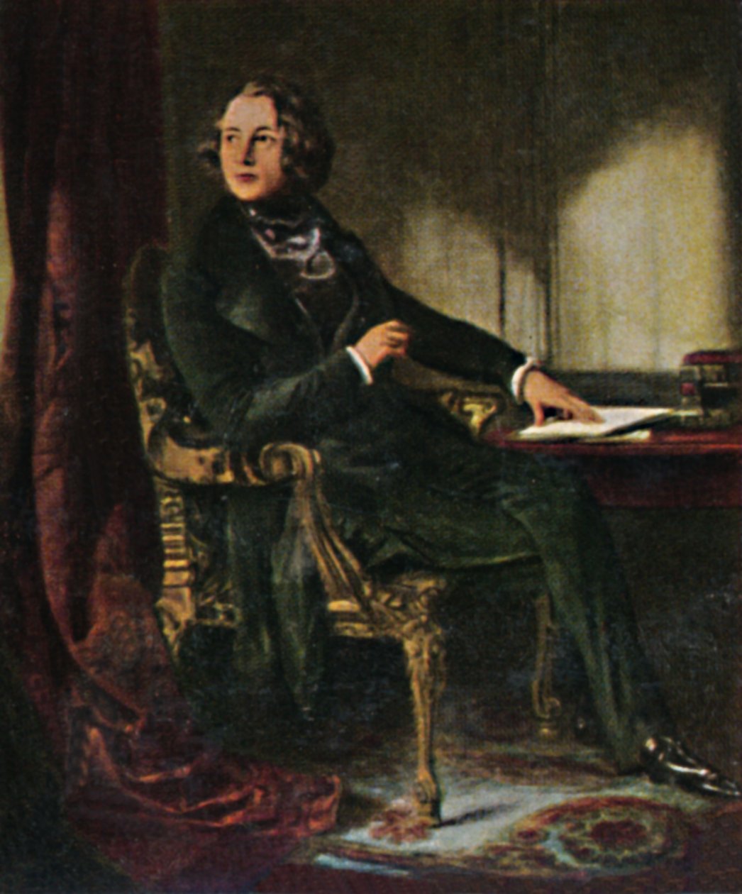Charles Dickens 1812-1870. - Pintura de Maclise, 1934. de Unbekannt