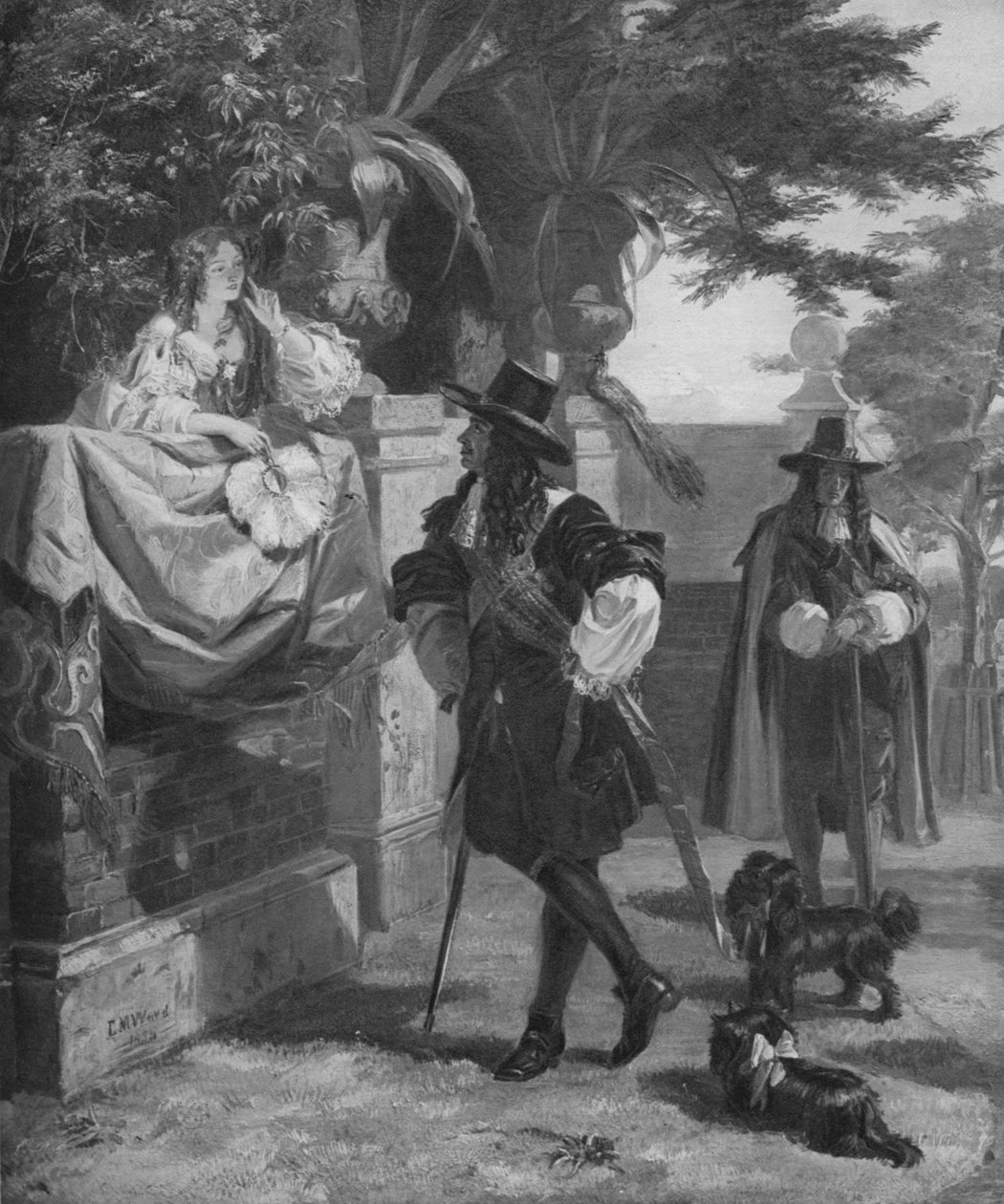 Carlos II e Nell Gwynn, século XVII 1905 de Unbekannt