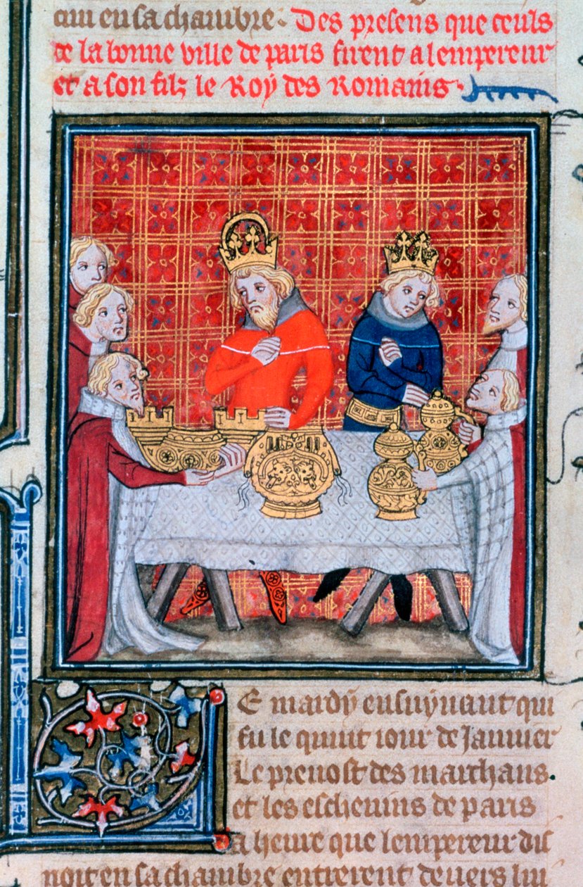 Carlos IV recebendo presentes, 1375-1379 de Unbekannt