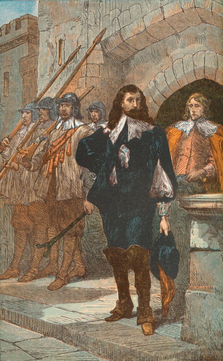 Carlos I, a caminho do cadafalso, 1649, c1910 de Unbekannt