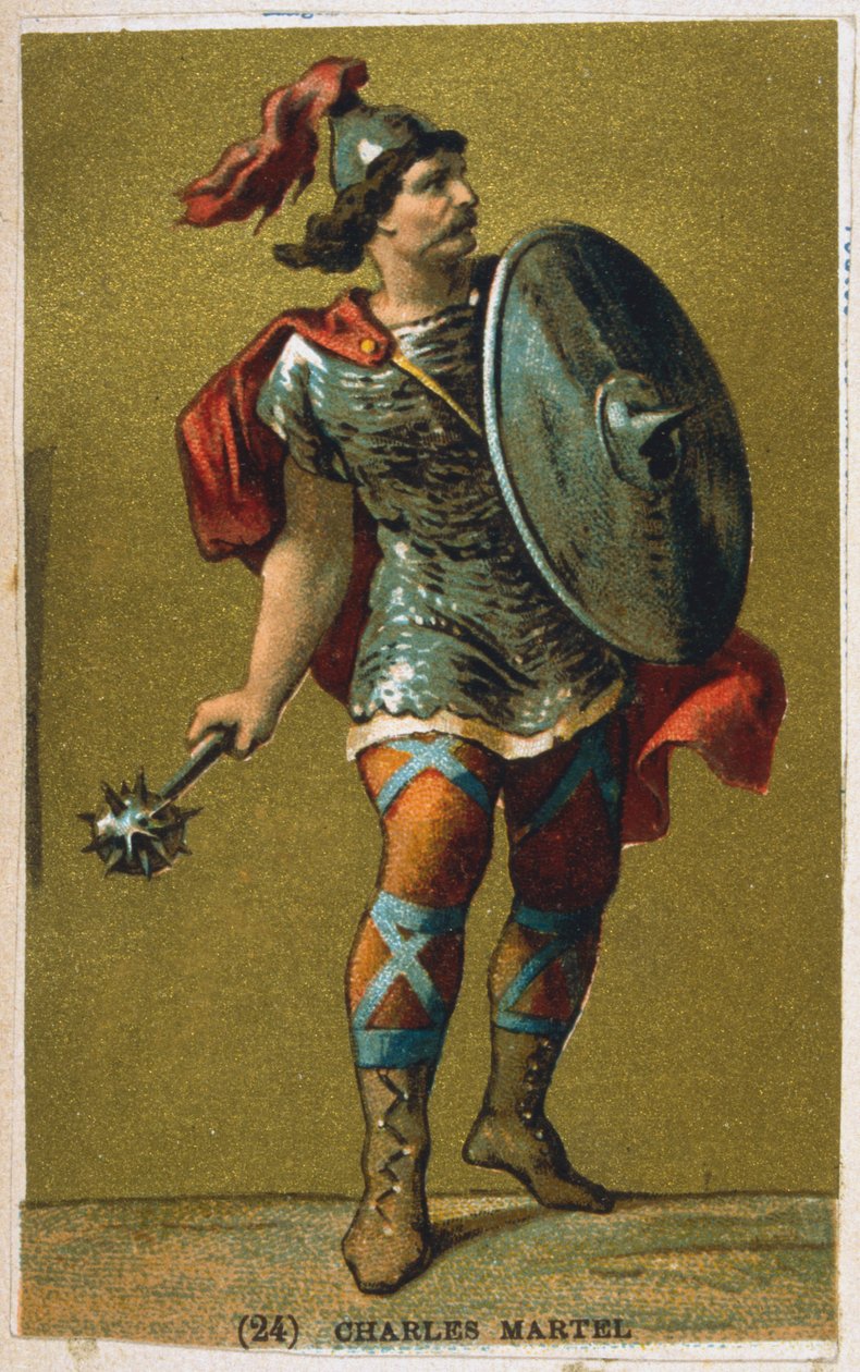 Charles Martel, século VII Rei dos Francos, século XIX de Unbekannt